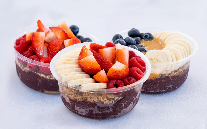 Acai bowls from Pan n Ice