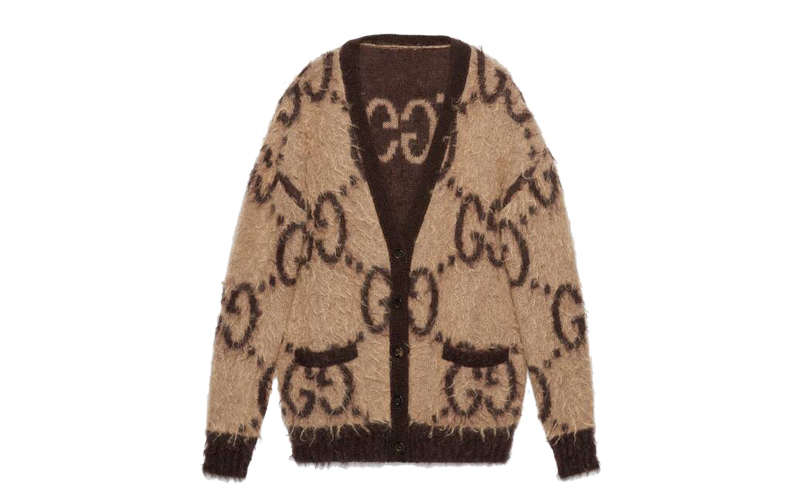 Reversible GG Mohair Wool Cardigan, Gucci