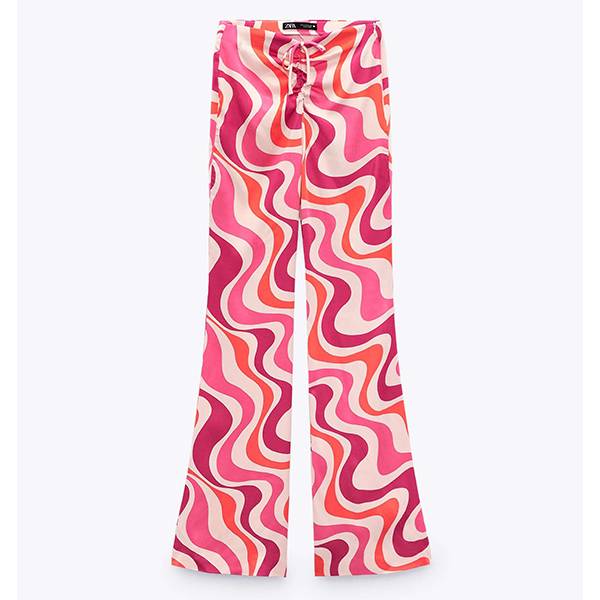 PRINTED FLARED TROUSERS from Zara